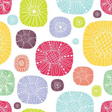 Çiçeklerle kusursuz desen.