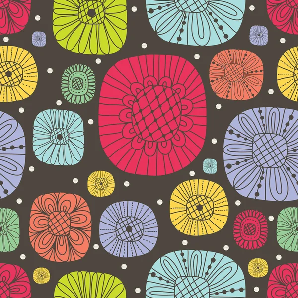 Seamless pattern with flowers — Stock Vector