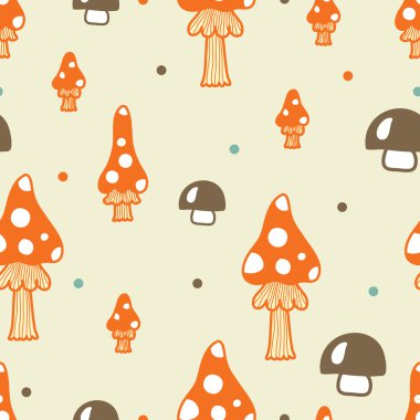 Mantarlı kusursuz desen.