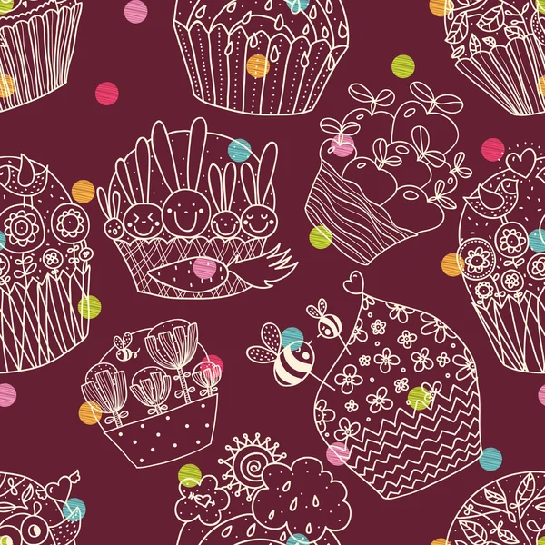 Mignon cupcake . — Image vectorielle