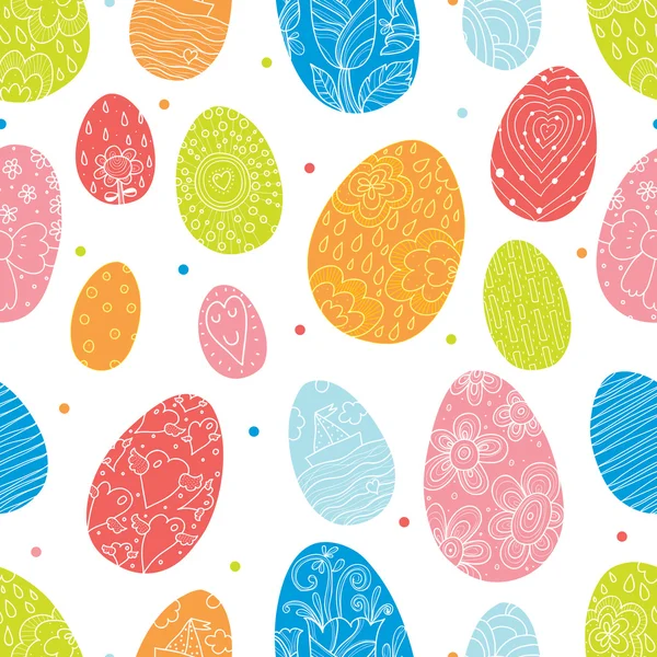 Coloridos huevos de Pascua — Vector de stock