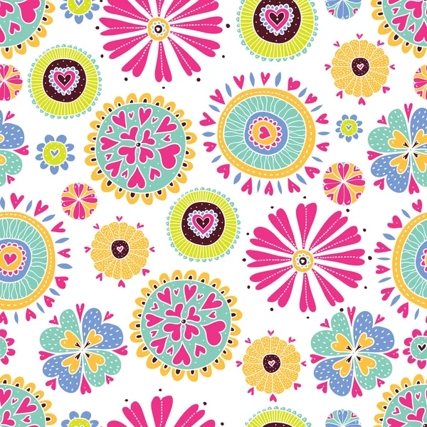 Motif floral sans couture — Image vectorielle