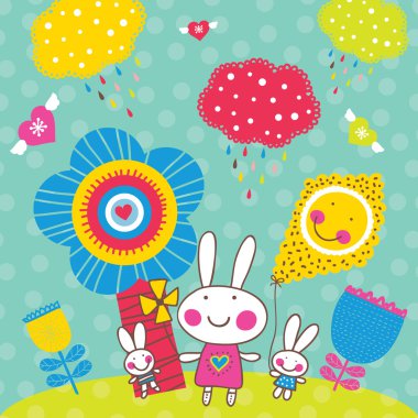 Mutlu Paskalya tatil kartı