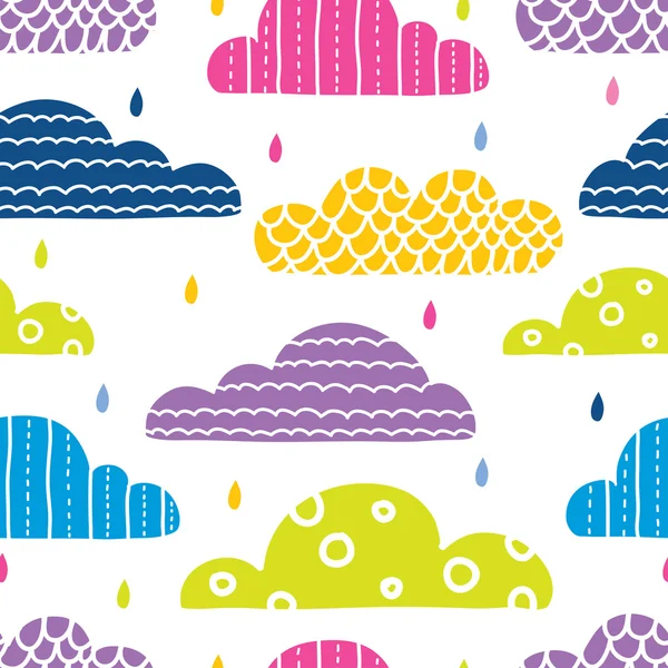 Coloridas nubes de primavera . — Vector de stock