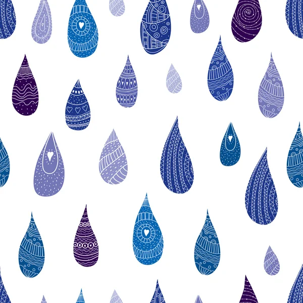 装饰的雨滴. — 图库矢量图片