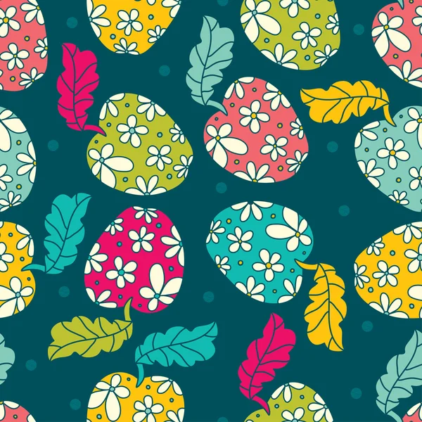 Lumineux motif de pommes colorées — Image vectorielle