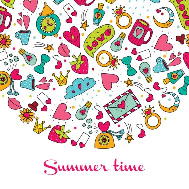 Yaz saati kartpostal.