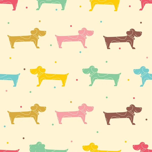 Seamless pattern with dogs. — Stock Vector