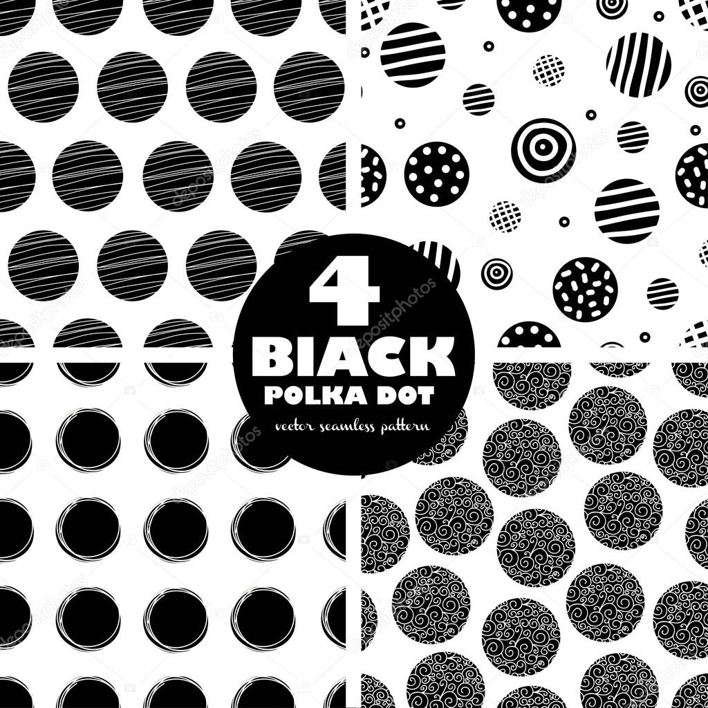4 black seamless pattern.