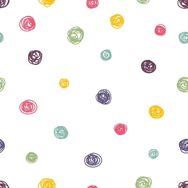 Colorful polka dot pattern. — Stock Vector