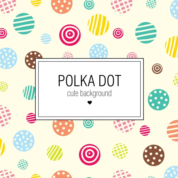 Kleurrijke polka dot — Stockvector