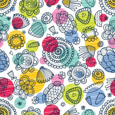 Yaz çiçekleri deseni