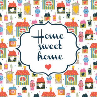 Home sweet home inscription clipart