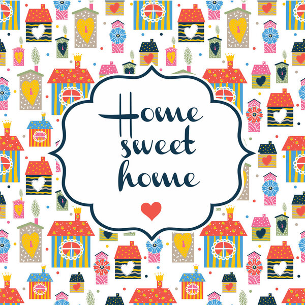 Home sweet home inscription