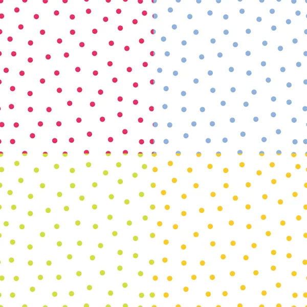 Set of polka dots in different colors — Stock Vector