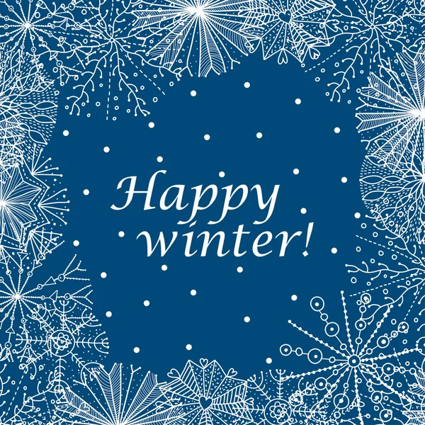 Glückliche Winterpostkarte — Stockvektor