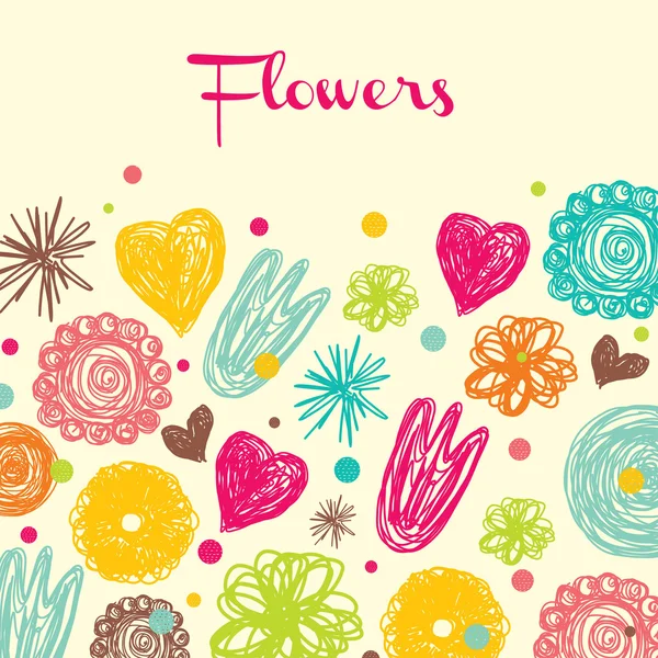 Lindas flores coloridas — Vector de stock