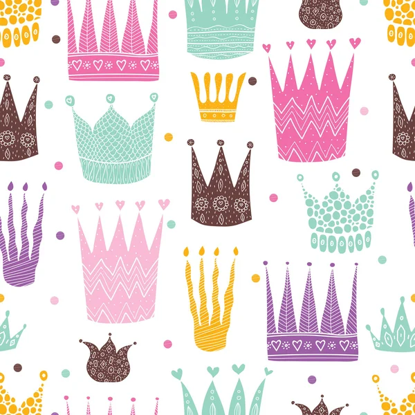 Princess crown naadloze patroon Vectorbeelden
