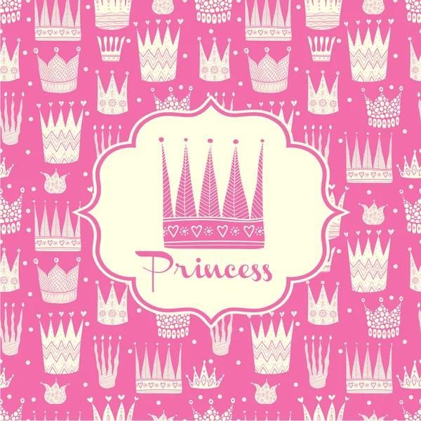 Pink princess  postcard Royalty Free Stock Illustrations