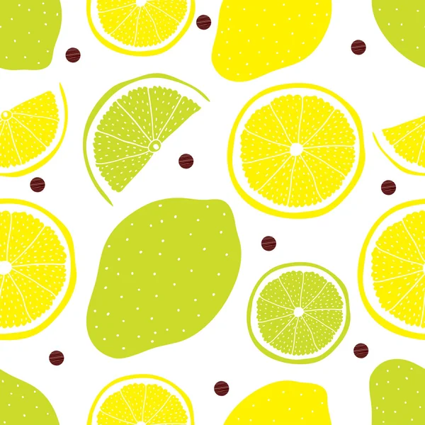 Modèle sans couture citron . — Image vectorielle