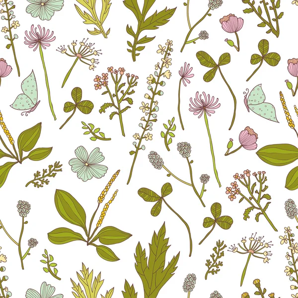 Motif floral sans couture — Image vectorielle