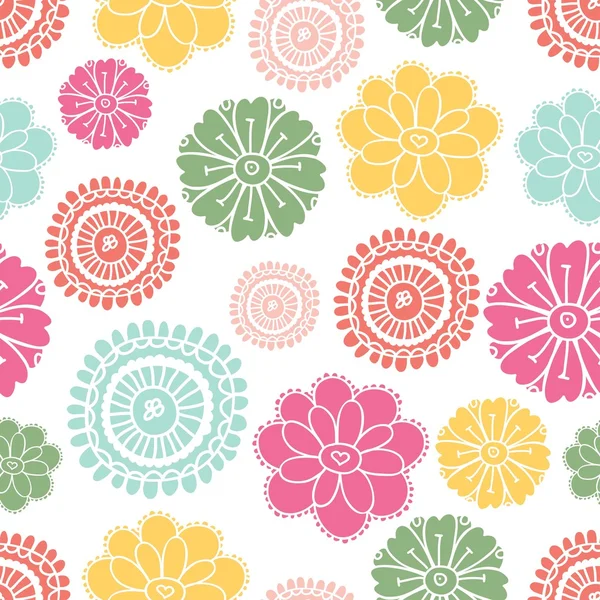 Ornate seamless pattern with flowers — Stock Vector