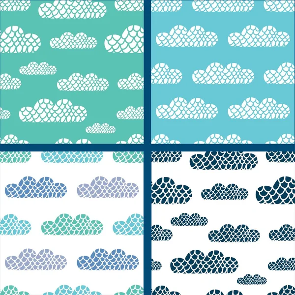 Modèle de nuages colorés . — Image vectorielle