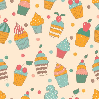 desen sevimli kekler.