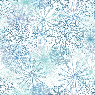 Kar taneleri ile kış kartpostal.