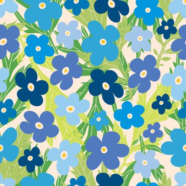 arka plan mavi çiçekli