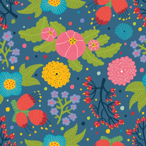 Seamless floral pattern background — Stock Vector