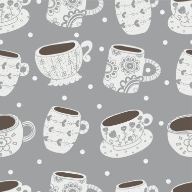 Vintage kahve porselen bardak