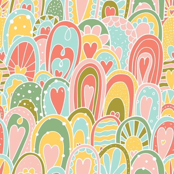 Seamless pattern with hearts — Stock Vector