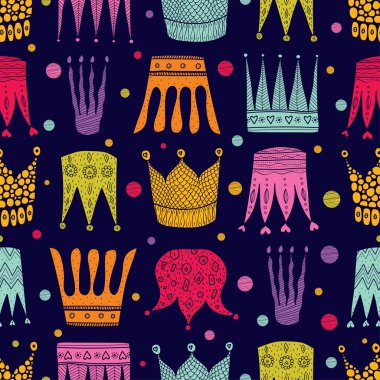 Kron ile renkli desen