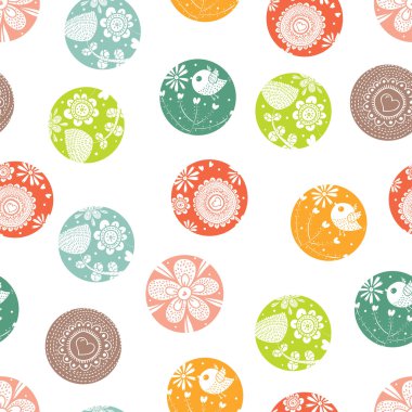 çiçeklerle süslü seamless modeli