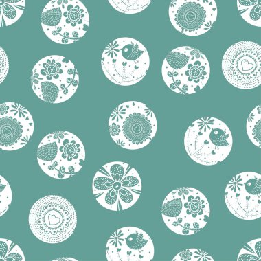 çiçeklerle süslü seamless modeli