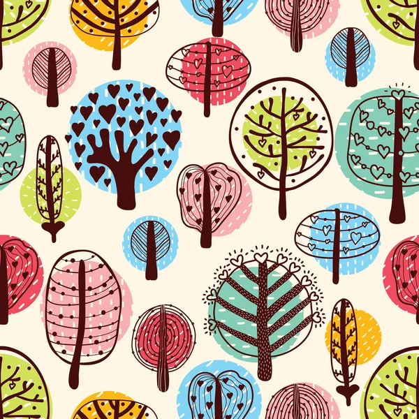 Magic forest pattern — Stock Vector