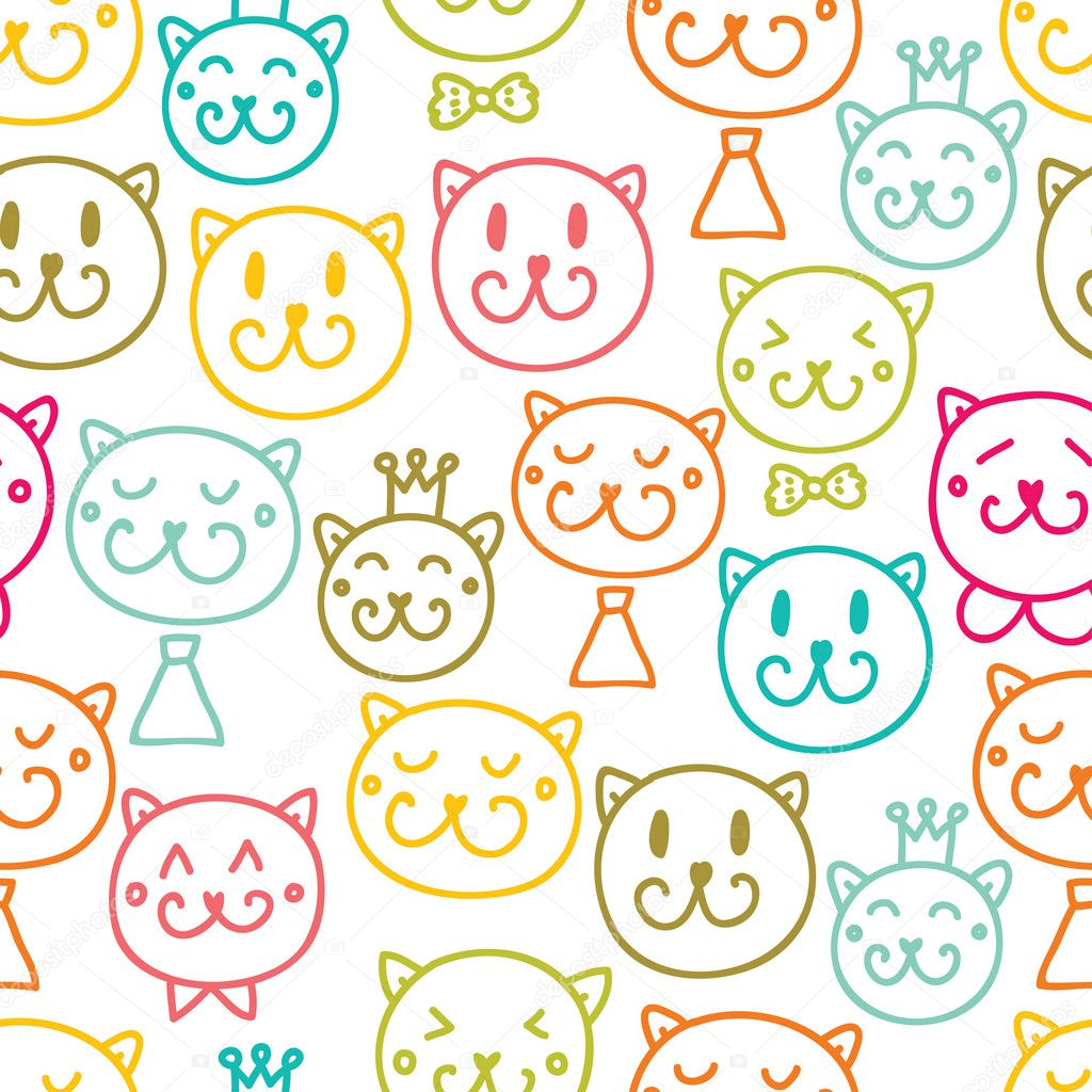 Cute colorful cats