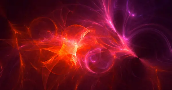 Renderização Abstrato Fundo Luz Fractal Vermelho — Fotografia de Stock