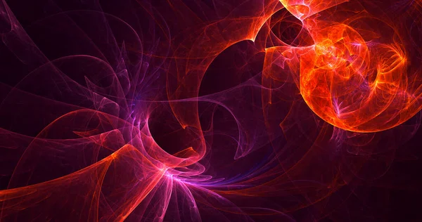 Rendering Abstract Red Fractal Light Background — Stock Photo, Image