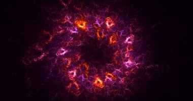 Soyut çok renkli fraktal ışık arkaplanı 3B görüntüleme
