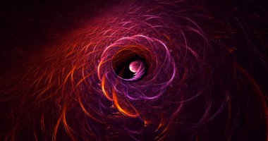 Soyut çok renkli fraktal ışık arkaplanı 3B görüntüleme