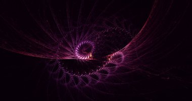 Soyut çok renkli fraktal ışık arkaplanı 3B görüntüleme