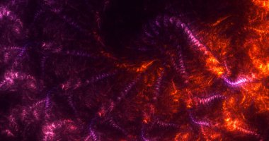Soyut kırmızı fraktal ışık arkaplanı 3 boyutlu oluşturuluyor