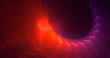 Soyut çok renkli fraktal ışık arkaplanı 3B görüntüleme