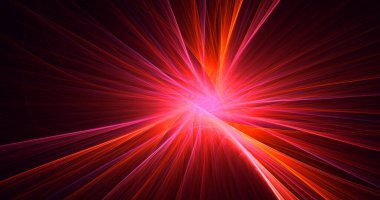 Soyut çok renkli fraktal ışık arkaplanı 3B görüntüleme