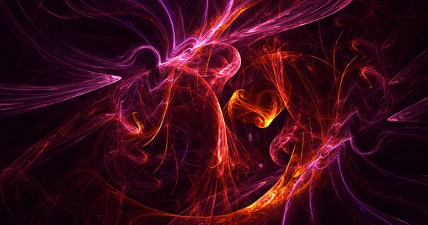 Rendering Abstract Red Fractal Light Background — Stock Photo, Image