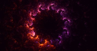 Soyut çok renkli fraktal ışık arkaplanı 3B görüntüleme