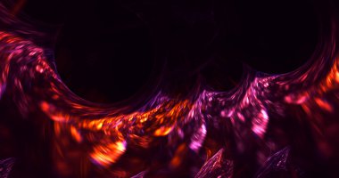 Soyut çok renkli fraktal ışık arkaplanı 3B görüntüleme