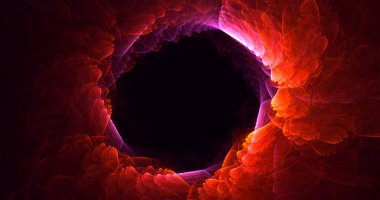 Soyut çok renkli fraktal ışık arkaplanı 3B görüntüleme